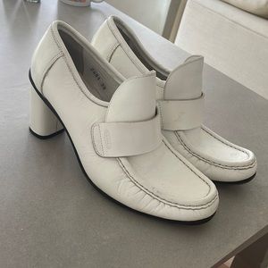White Leather Patrick Cox Boot Heels